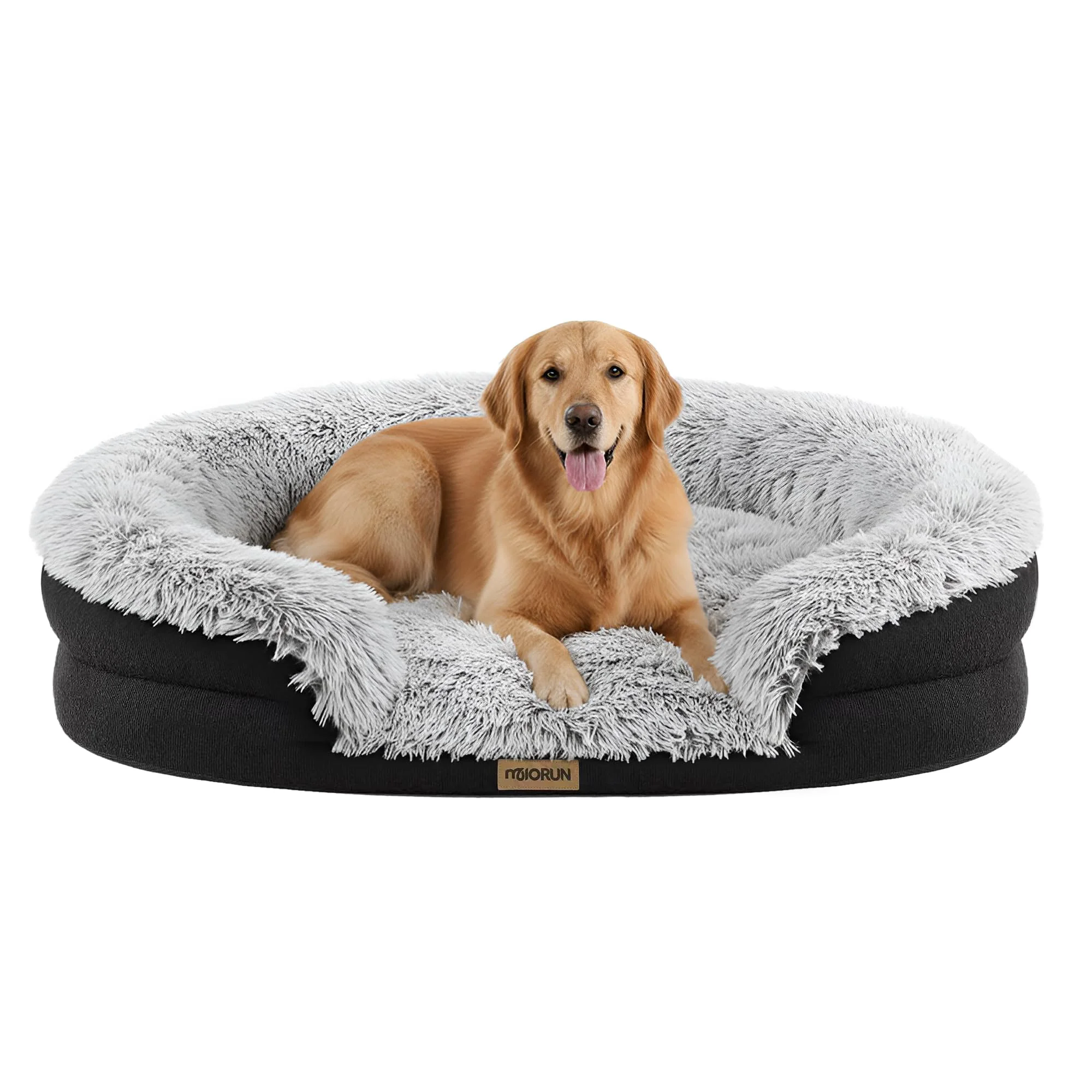 Dependable Miorun Fluffy Orthopedic Dog Bed for Large XL Dogs 43-Inch Oval Smart