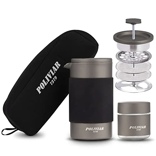 Crafted POLIVIAR French Press Coffee Maker Fashionable