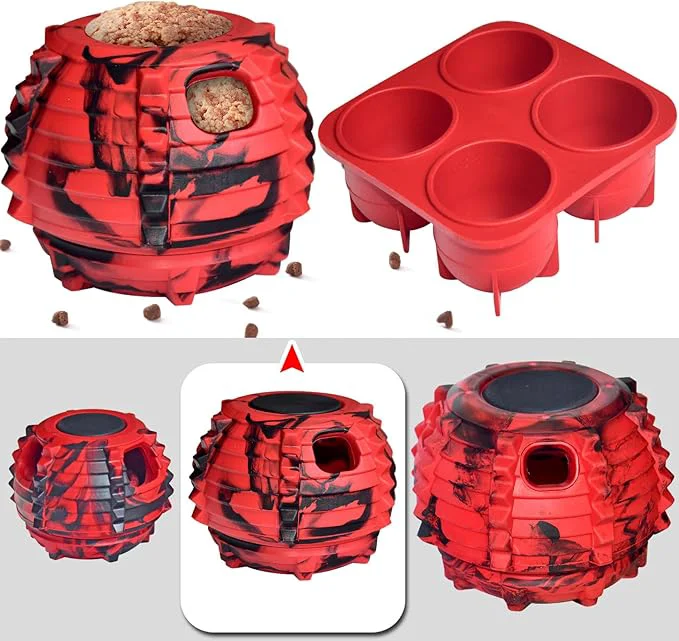 Contemporary XHX Long-Lasting Interactive Dog Toy to Keep Your Pup Busy and Distracted – Safe for Dogs – Low-Mess Design – Dog Toys for Medium and Large Dogs 25-75 lbs Medium，Red and Black About This Official