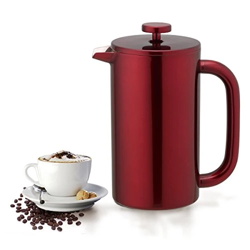 Outstanding 8 Cup Double Wall Insulated Stainless Steel French Coffee Press Detailed