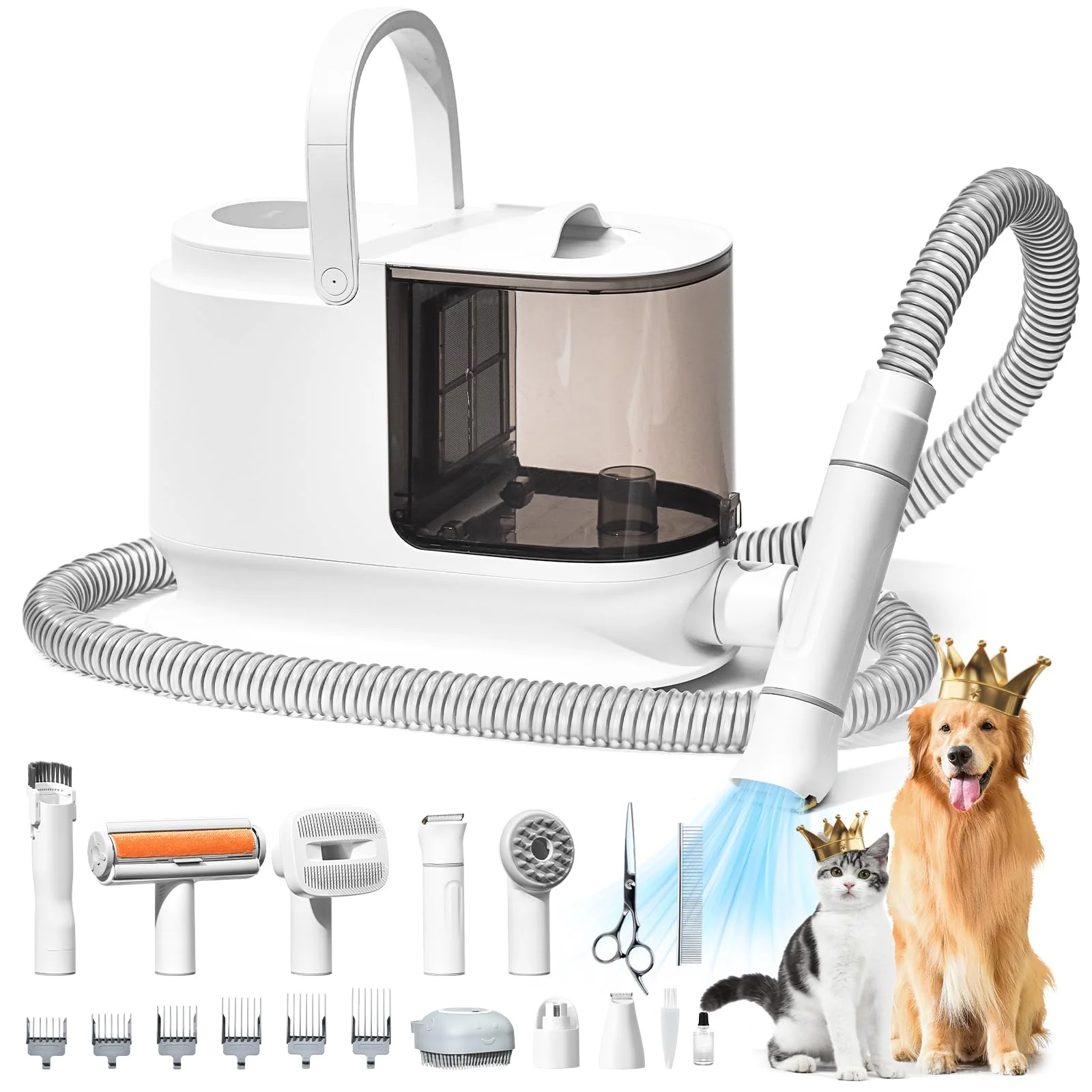 Green Bunfly Dog Grooming Kit Vacuum — 13kPa Suction 3.5L Dust Cup Low Noise Prestigious