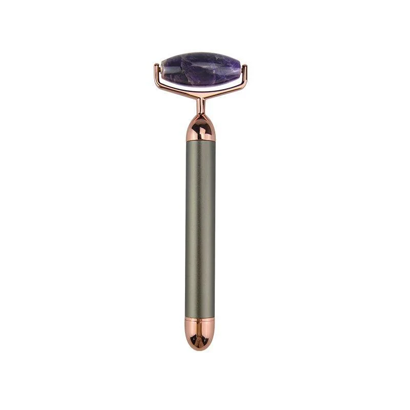 Environmentally Friendly ZAQ Roll-On Amethyst W-Sonic Vibrating Face Roller Advanced