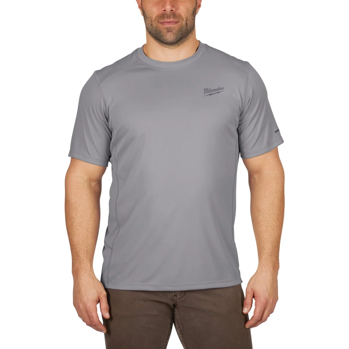 Traditional Milwaukee Workskin 2XL Gray Short Sleeve Men’s Lightweight Performance Shirt Fine