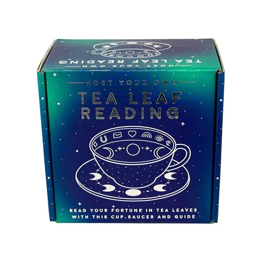 Flexible Tea Leaf Reading Kit. Host Your Own Tea Leaf Reading Party. Teacup and Saucer Divination Gift Set Crafted