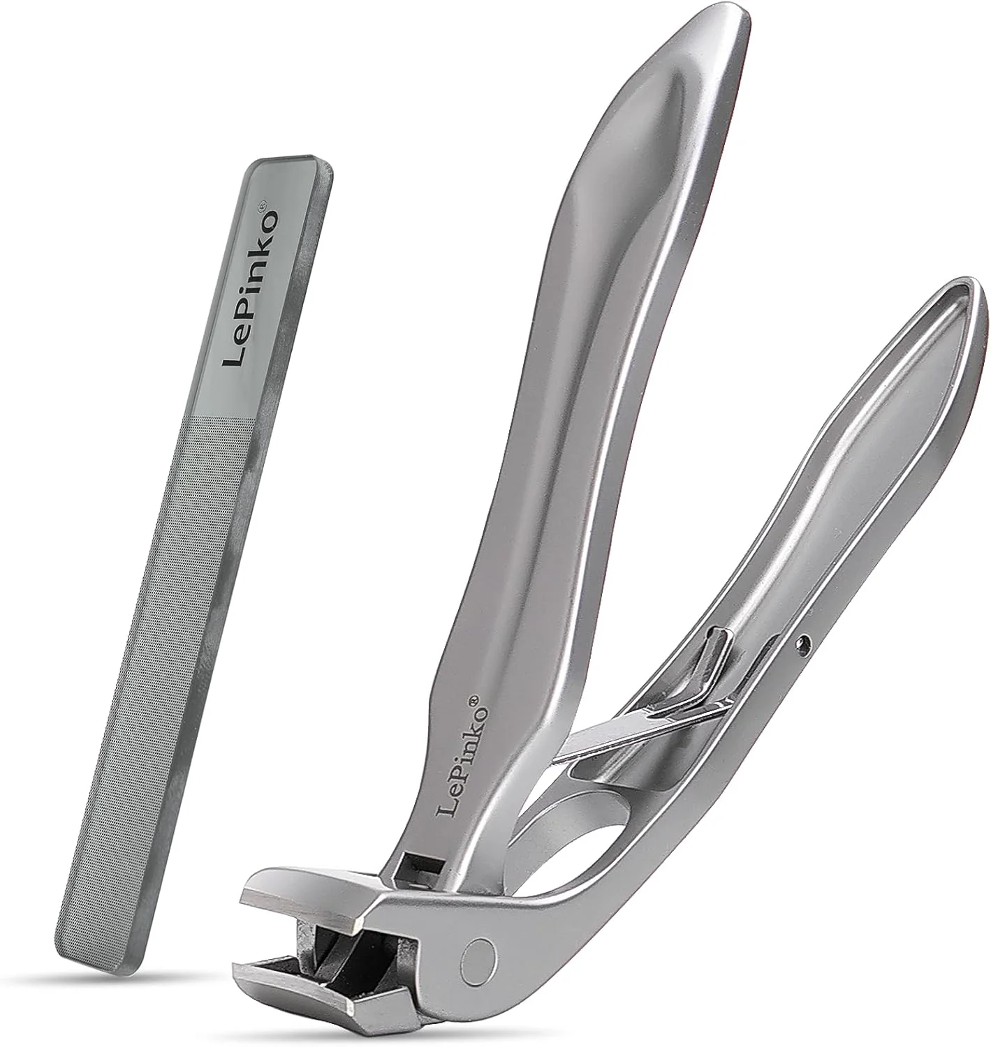 Excellent Angled Head Large Toenails Clippers for Seniors Nail Clipper for Thick Toenails and Fingernails Nail Cutter with Catcher Nano Glass Nail Buffer Gifts for Stocking Stuffers Men Women Official