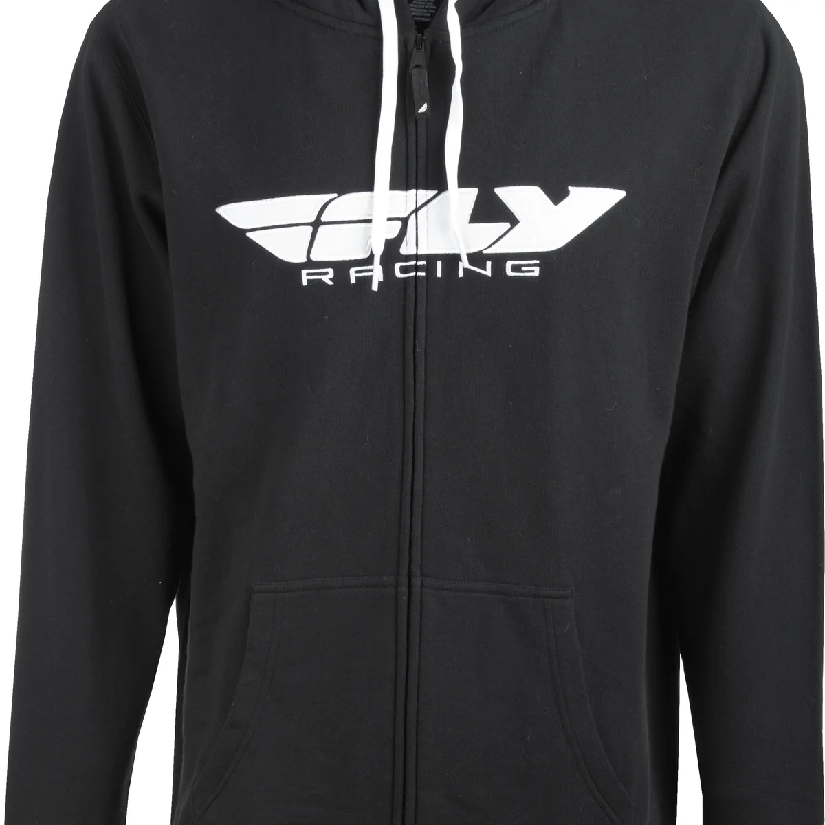 Pure Fly Corporate Zip Up Hoodie Black Sm Organic