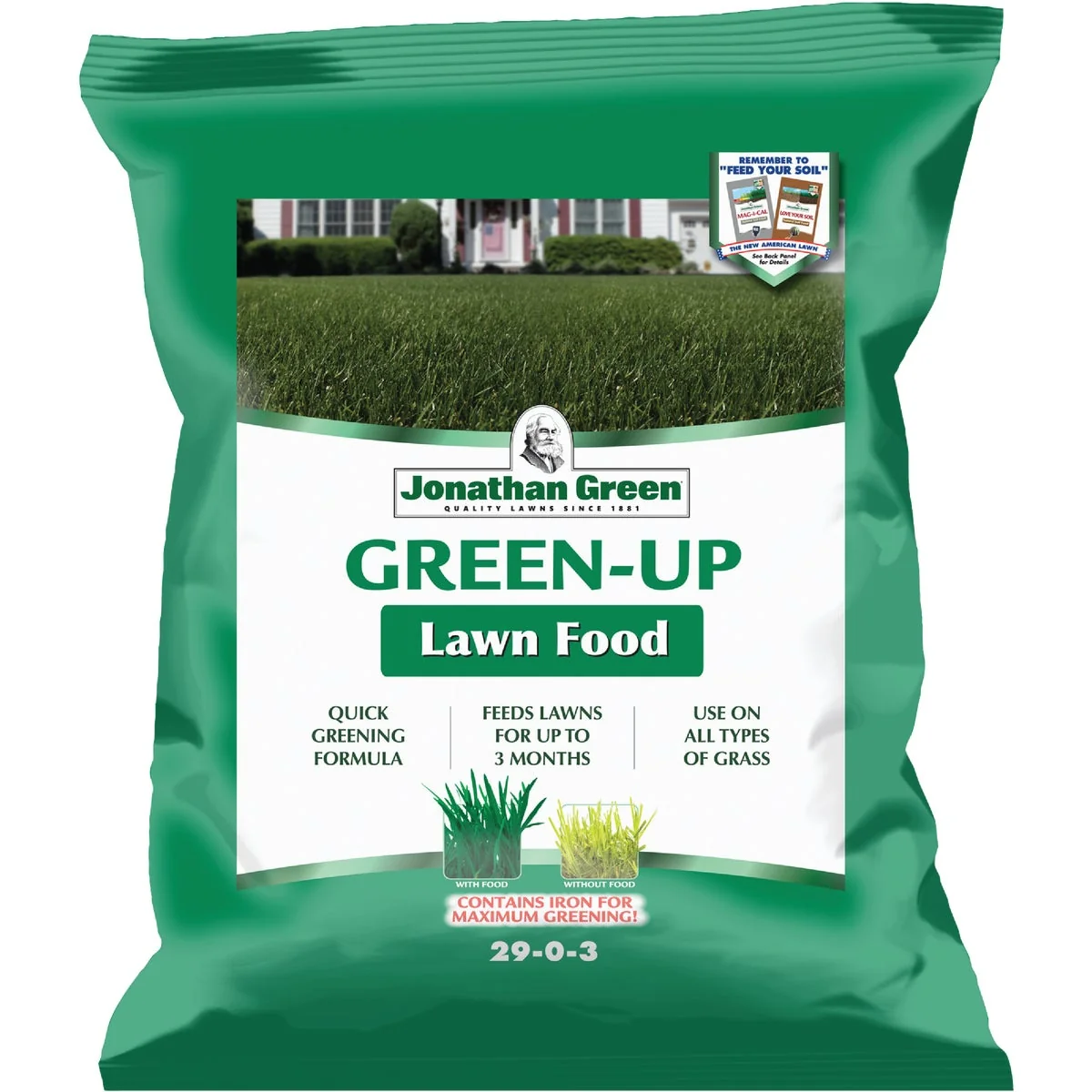 Exclusive Jonathan Green Green-Up 15 Lb. 5000 Sq. Ft. 29-0-3 Lawn Fertilizer User-Friendly