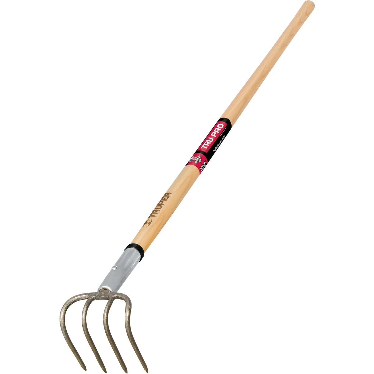 Original Design Truper Tru Pro 4-Tine 60 In. Wood Handle Garden Cultivator Smooth