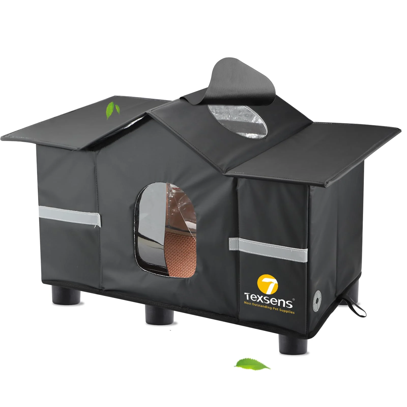 Solid Texsens Outdoor Cat House – Weatherproof Insulated d Shelter for Outdoor Cats Eco-Friendly