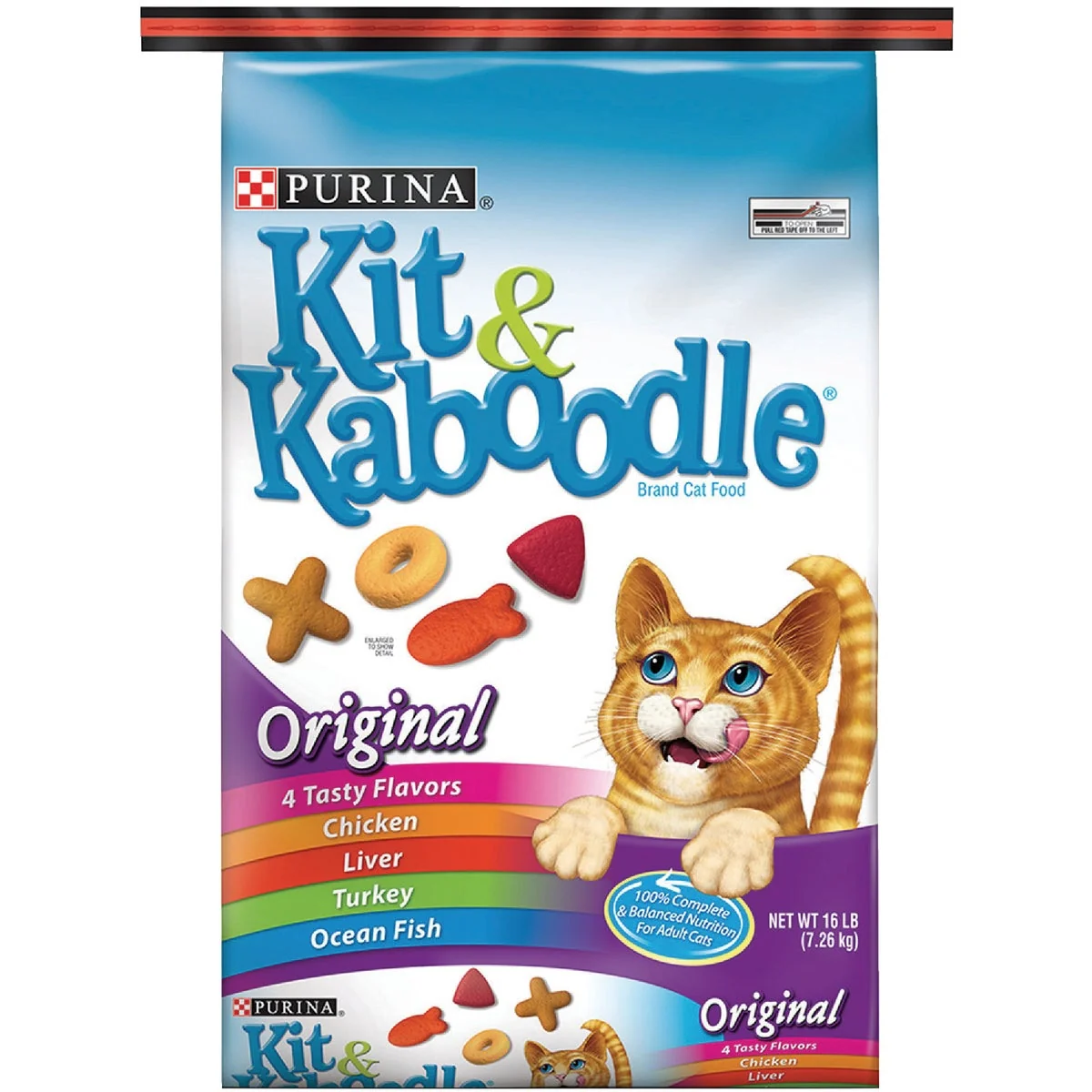 Proven Purina Kit Kaboodle 16 Lb. Chicken Liver Turkey Fish Flavor Adult Dry Cat Food Professional