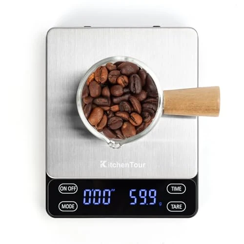 Classic KitchenTour Nano Coffee Scale with Timer 3kg Contemporary