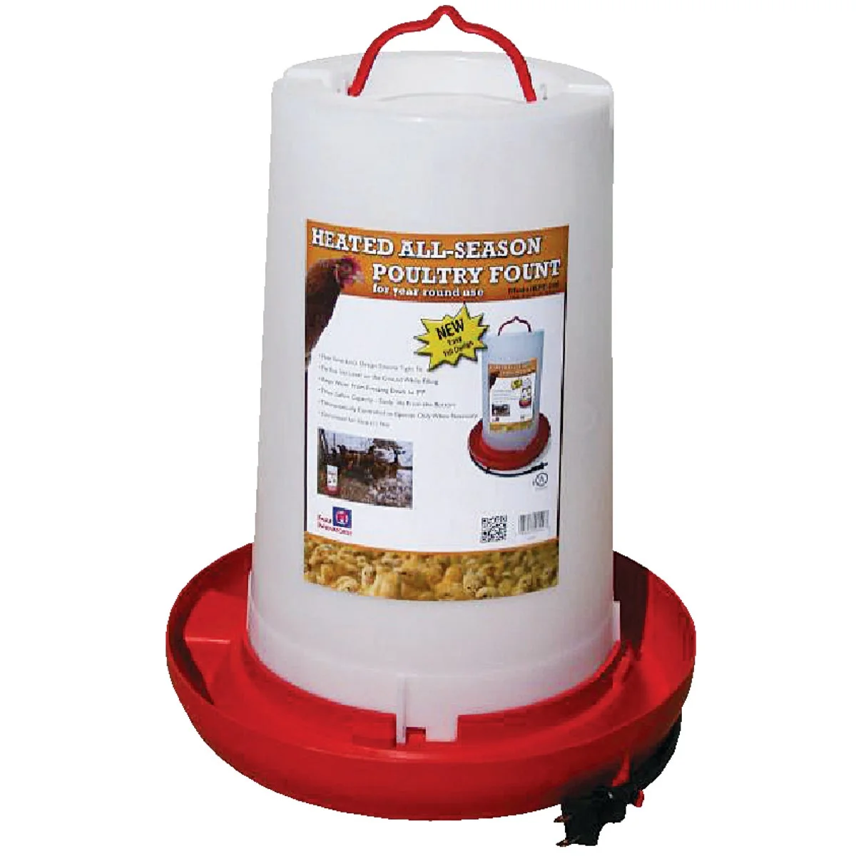 Artisan Farm Innovators 3 Gal. Plastic Heated Poultry Fountain Trusted