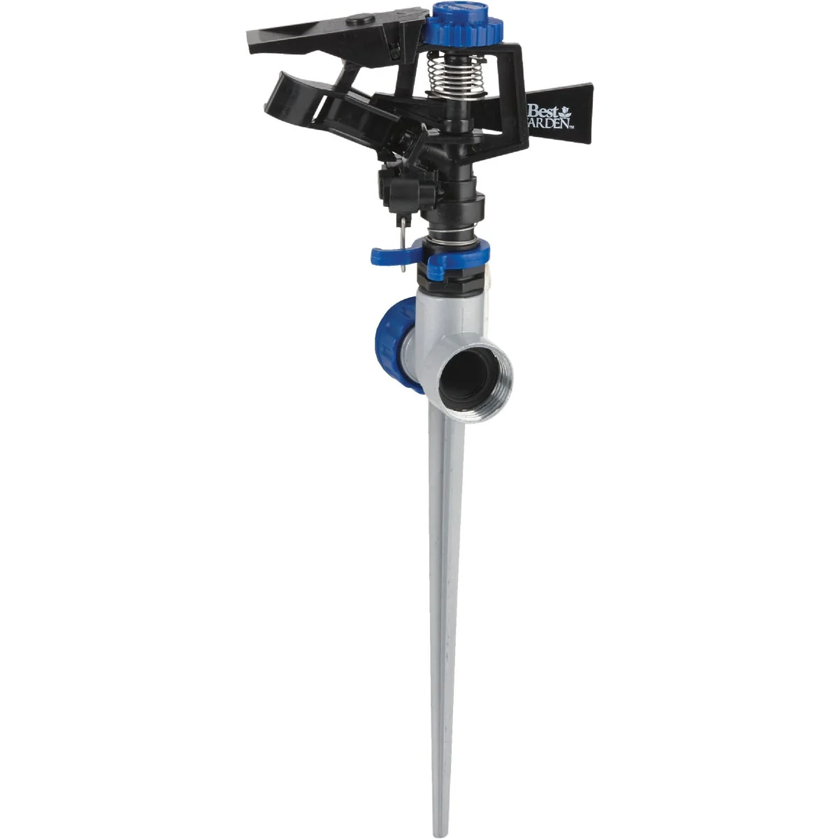 Solid Garden Poly Metal 5600 Sq. Ft. Spike Impulse Sprinkler Pure