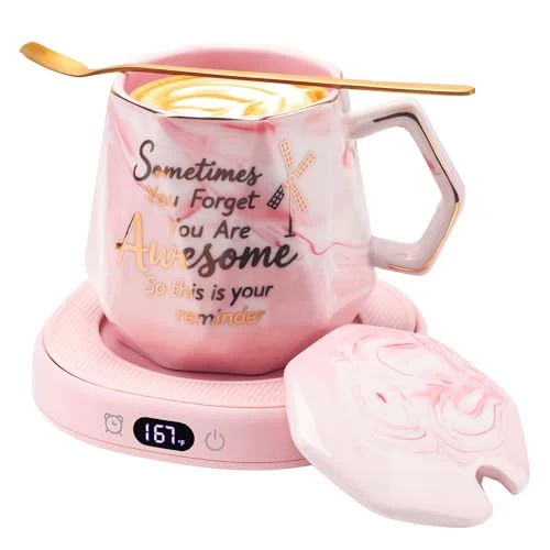 Relaxed Coffee Mug Warmer Set Smart Electric Heated Cup Beverage Tea Candle Plate Comfortable