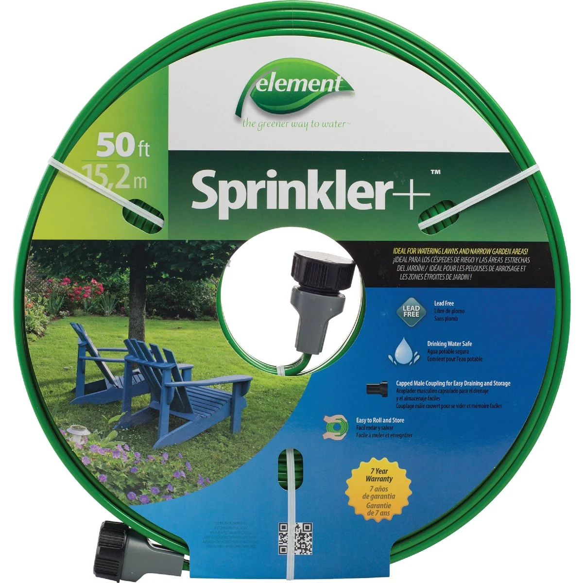 Exclusive Element 5 8 In. Dia. x 50 Ft. L. Drinking Water Safe Sprinkler Hose Next-Generation