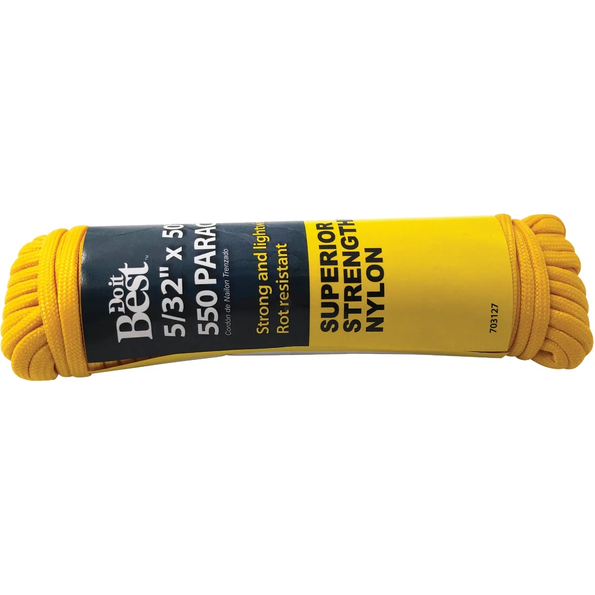 Sustainable Do it 550 5 32 In. x 50 Ft. Yellow Nylon Paracord Smooth