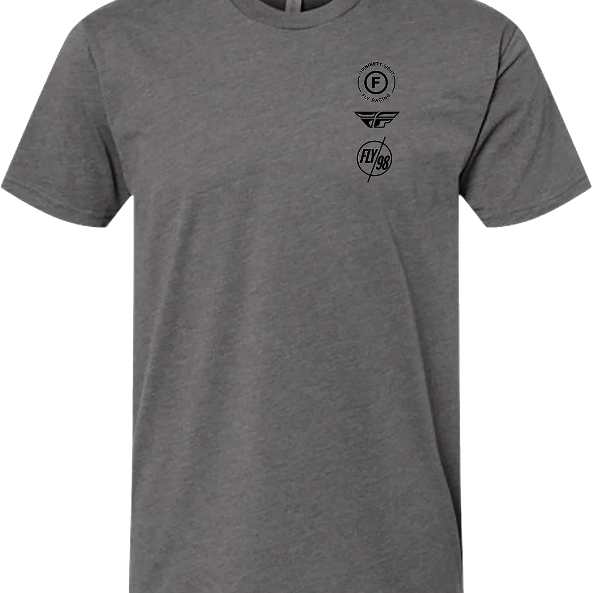 Elegant Fly Atom Tee Gunmetal Heather Lg Relaxed