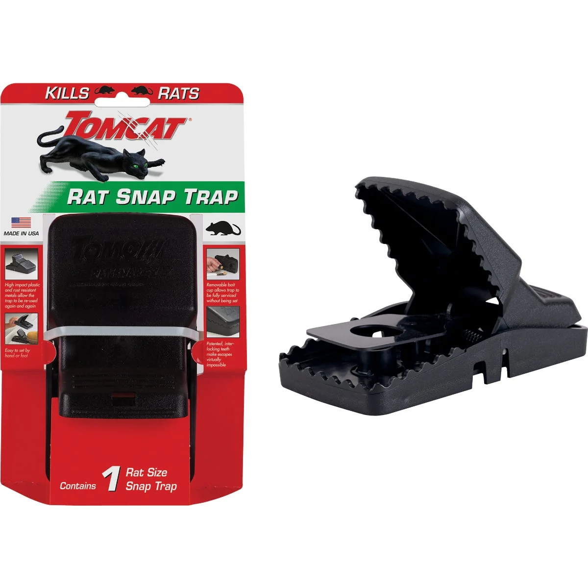 Prestigious Tomcat Rat Snap Mechanical Rat Trap 1-Pack Convenient