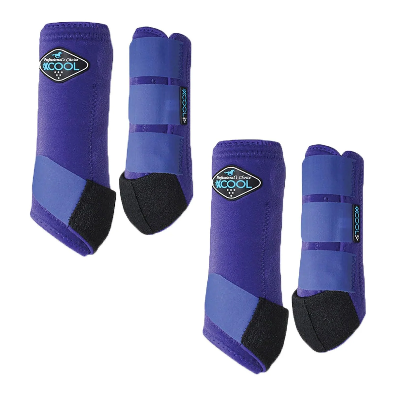 Artisan Professional’s Choice 2XCOOL Sports Medicine Horse Boots – 4 Pack Small Purple Protective Breathable Modern
