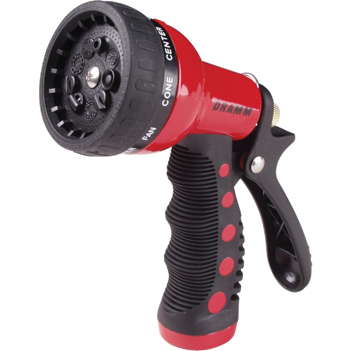 Quality Dramm Heavy-Duty Metal 9-Pattern Nozzle Red Solid