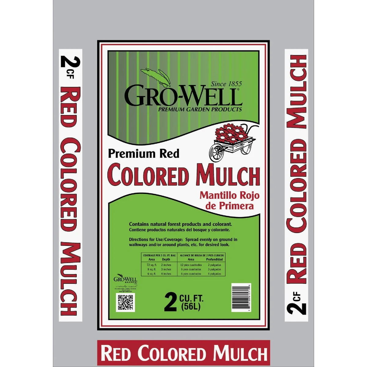 Crafted GRO-WELL 2 Cu. Ft. Red Natural Forest Products Mulch Responsible
