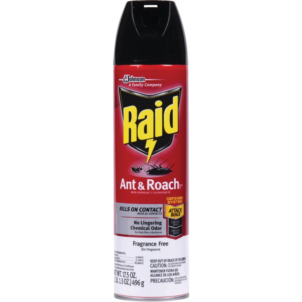 Sophisticated Raid 17.5 Oz. Unscented Aerosol Spray Ant Roach Killer Clean