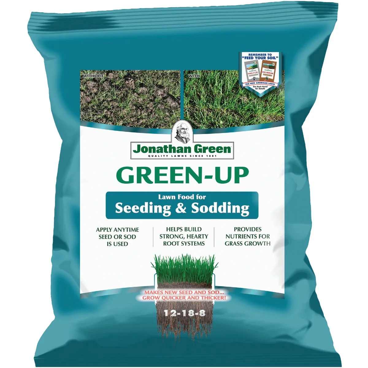 Stylish Jonathan Green Green-Up 4.5 Lb. 1500 Sq. Ft. 12-18-8 Seeding Sodding Lawn Fertilizer Comfortable