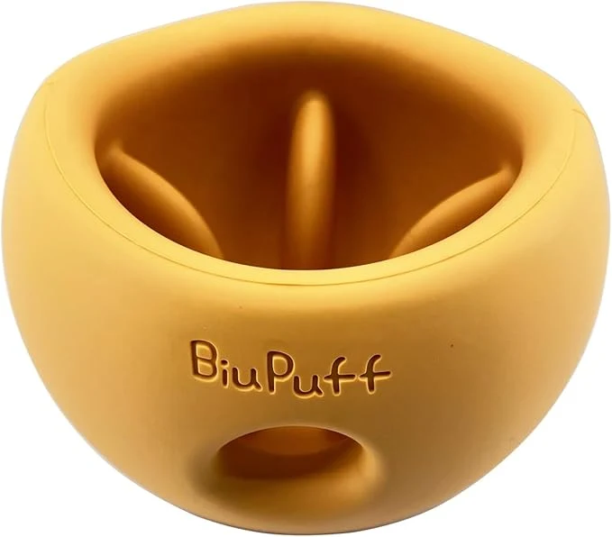 Artisan Treat Dispensing Dog Toy Slow Feeder Bowl Interactive Puzzle and Mental Toy for Anxiety Relief Chase Play and Use as zable Lick Bowl Vibrant Orange Small 357g About This Reusable