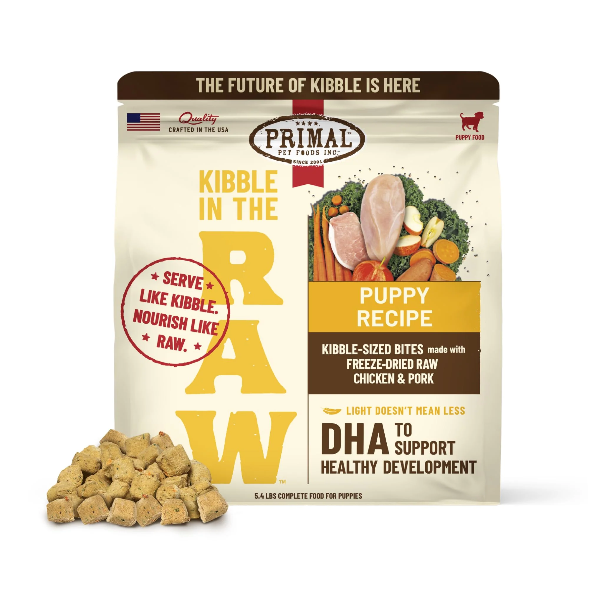 Superior Primal Kibble in The Raw ze Dried Puppy Recipe – 5.4 lb Primal Pet Foods Minimalist