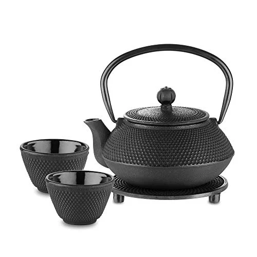 Prestigious Cast Iron Teapot Set with Infuser Eco-Friendly