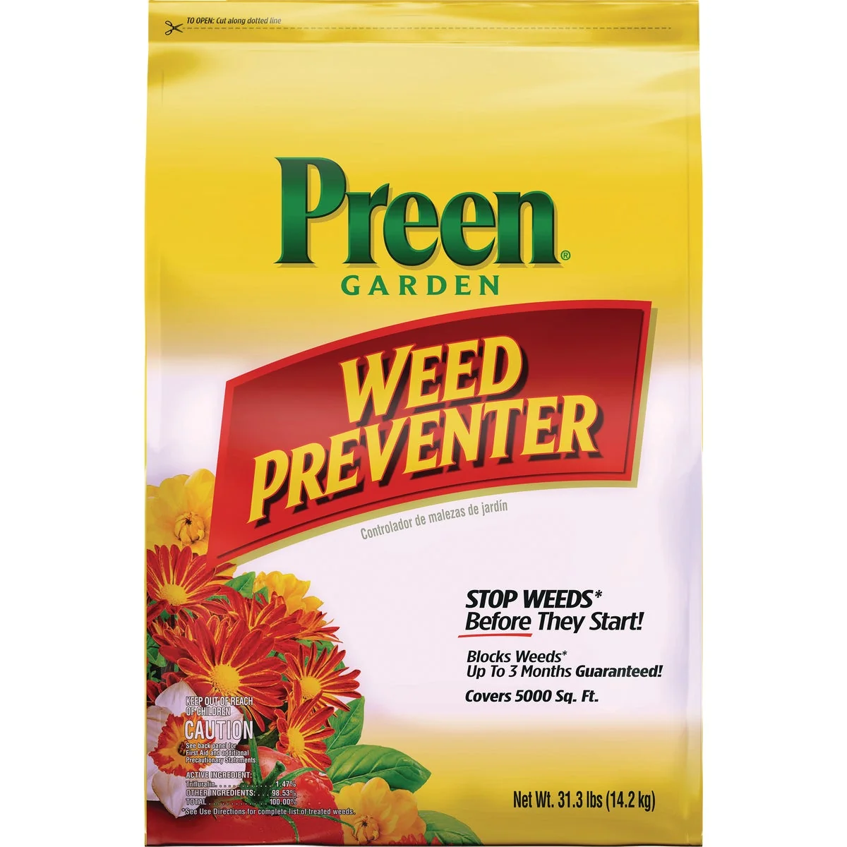 Original Preen Garden Grass Weed Preventer 31.3 Lbs. Minimalist