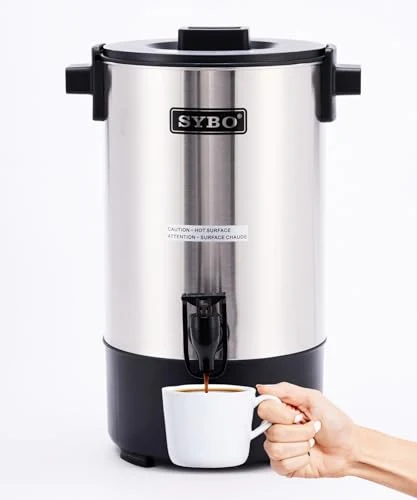 Smooth 30 Cup Stainless Steel Percolator Coffee Maker Natural