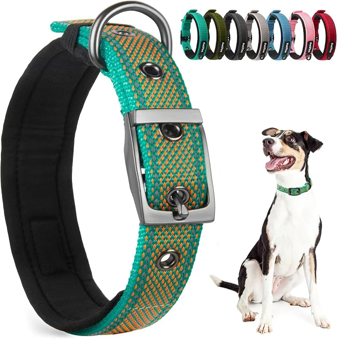 Versatile PetiFine Dog Collar for Large Dogs Neoprene Padded and Adjustable Reflective Next-Generation