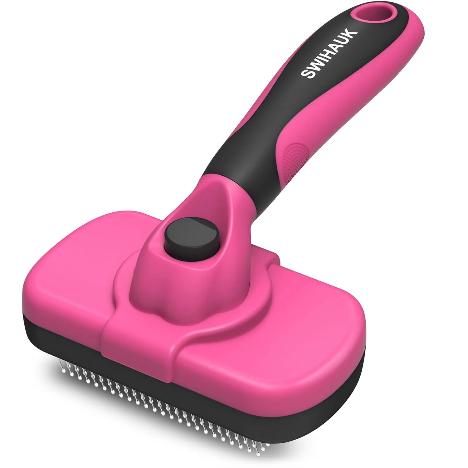 High-Grade Swihauk Self Cleaning Slicker Brush for Dogs Cats – Skin Friendly Grooming Deshedding Hair Removal for Puppies Long Short Haired Pets Pet Supplies Accessory Pink World-Class