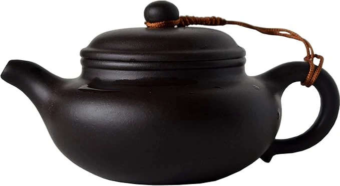 Contemporary Teapot 8.6oz Chinese Gongfu Tea Black Clay Zisha Classics Pot Infusers Tea Fine