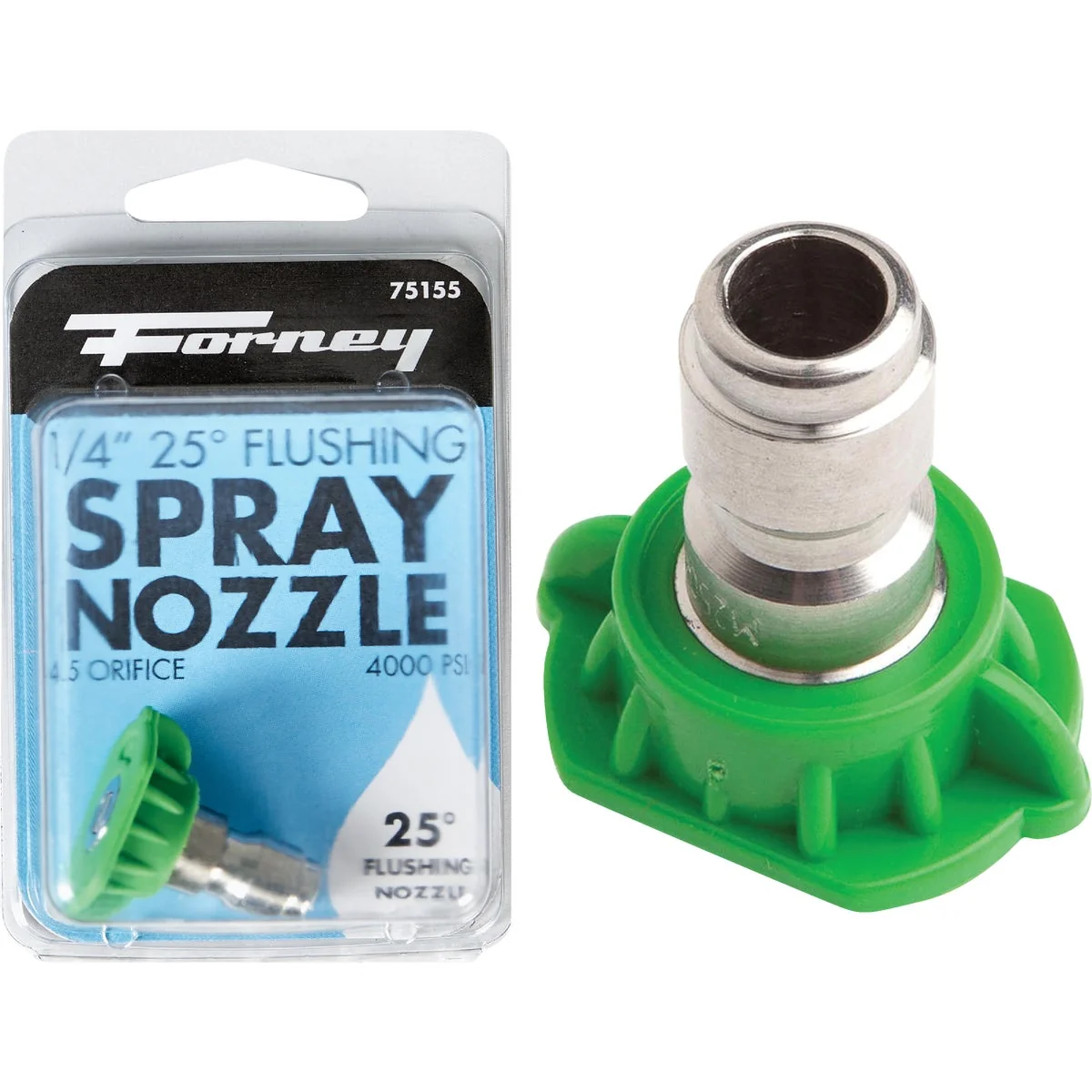 Official Forney Quick Connect 4.5mm 25 Deg. Green Pressure Washer Spray Tip Premium