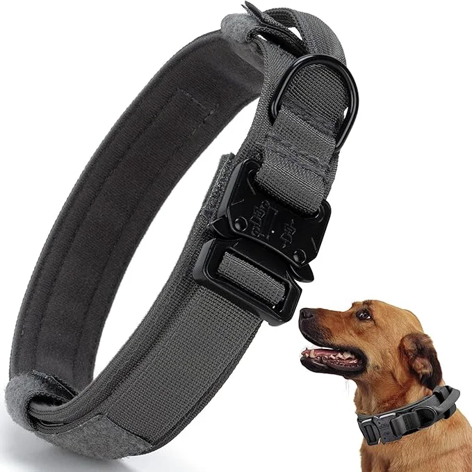 Quality Tactical Dog Collar Adjustable Military Training Nylon Dog Collar Expertly Made