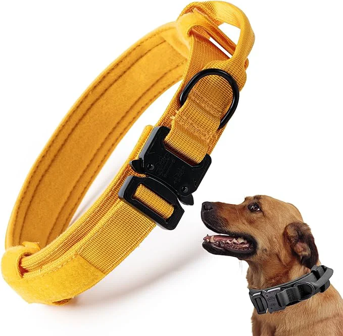 Crafted Tactical Dog Collar Adjustable Military Training Nylon Dog Collar Lightweight