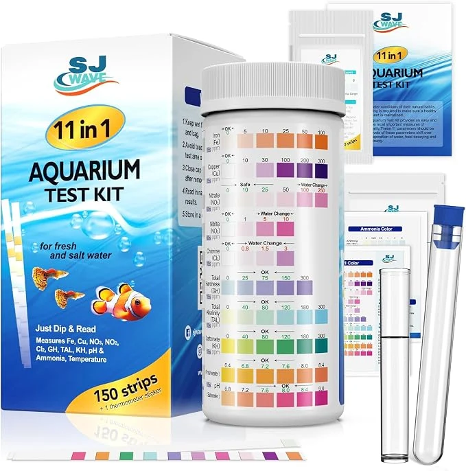 Consistent 11 in 1 – Aquarium Test Strips 950 Tests – 150 Strips Fish Tank Aquariums Convenient