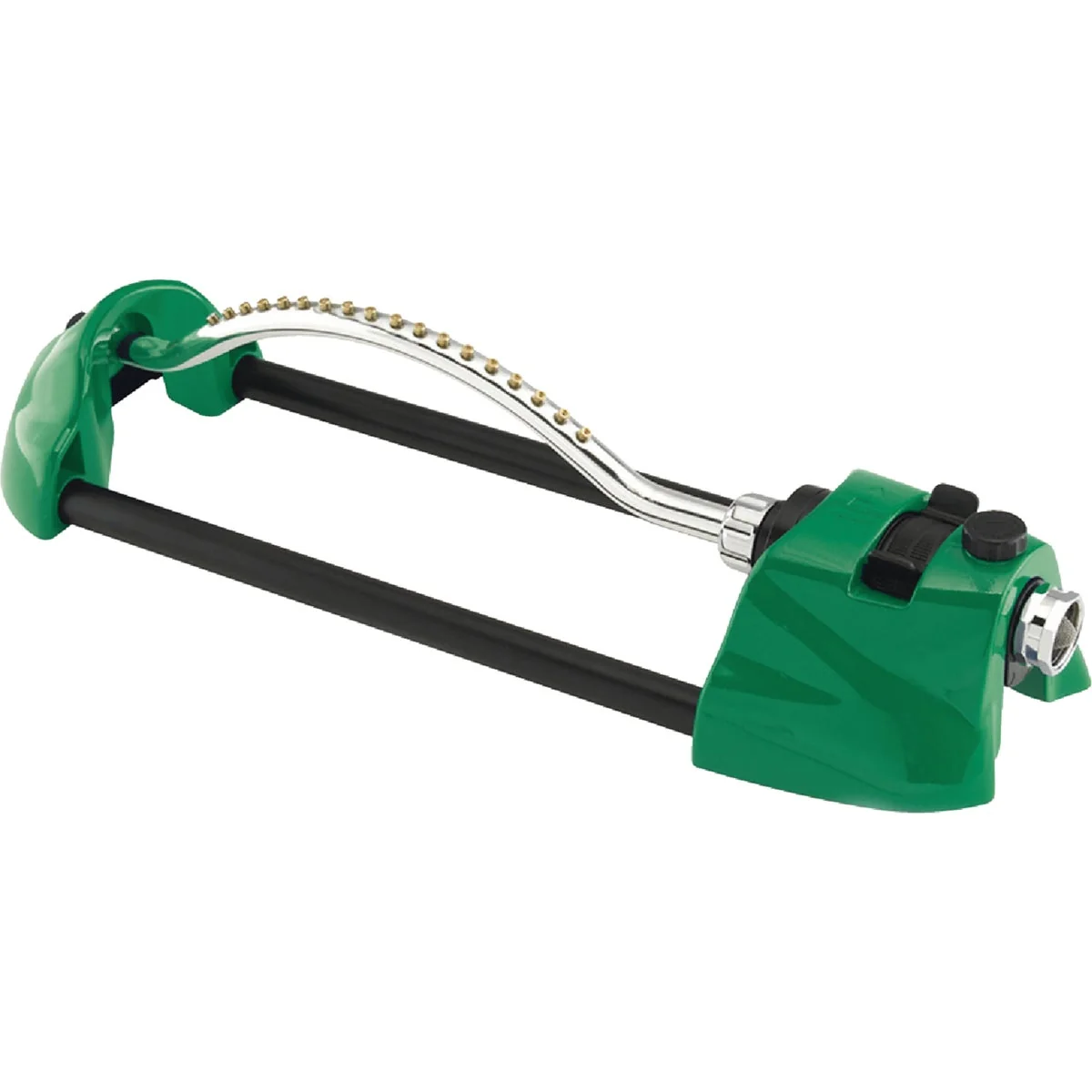 Powerful Dramm ColorStorm Heavy-Duty Metal 3000 Sq. Ft. Green Oscillating Sprinkler