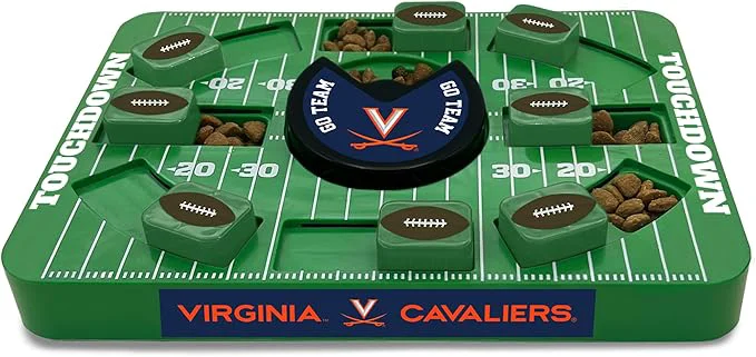 Trendy Pets First NCAA Virginia Large Puzzle Toy Interactive Treat Dispenser Slow Feeding Toy for Dogs New Large SizeAbout This Flexible