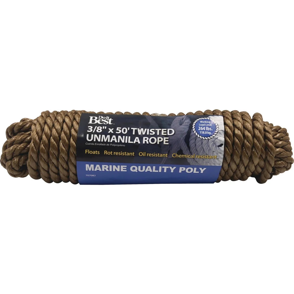 Traditional Do it 3 8 In. x 50 Ft. Natural Twisted Unmanila Polypropylene Packaged Rope Trusted
