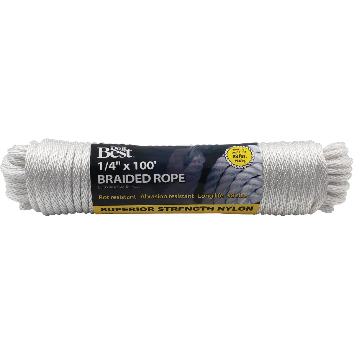 Exclusive Do it 1 4 In. x 100 Ft. White Braided Nylon Packaged Rope Luxury