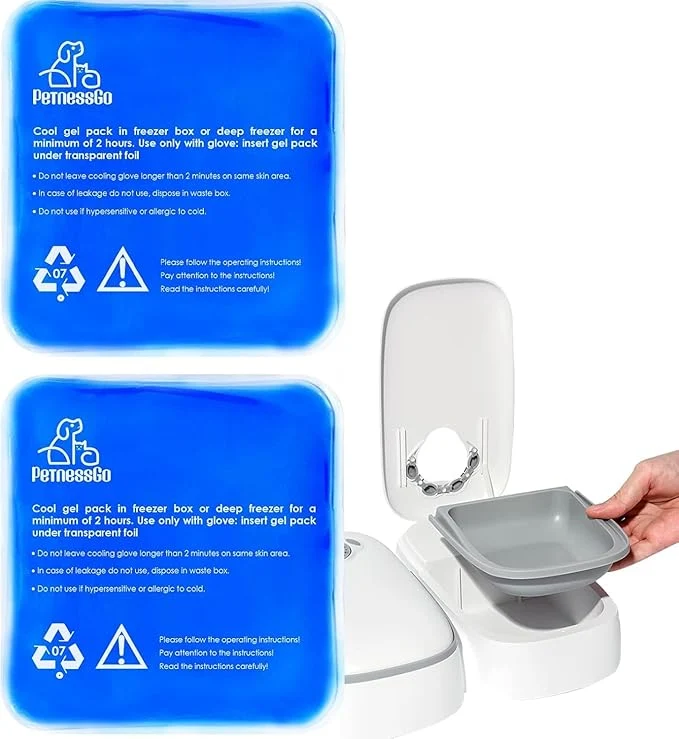 Elite 2Pcs Ice Packs Suitable for Smart Cat Feeder Automatic Timed Feeder for Cats Dogs with Display 1-48 HoursAbout ThisOverview Recyclable