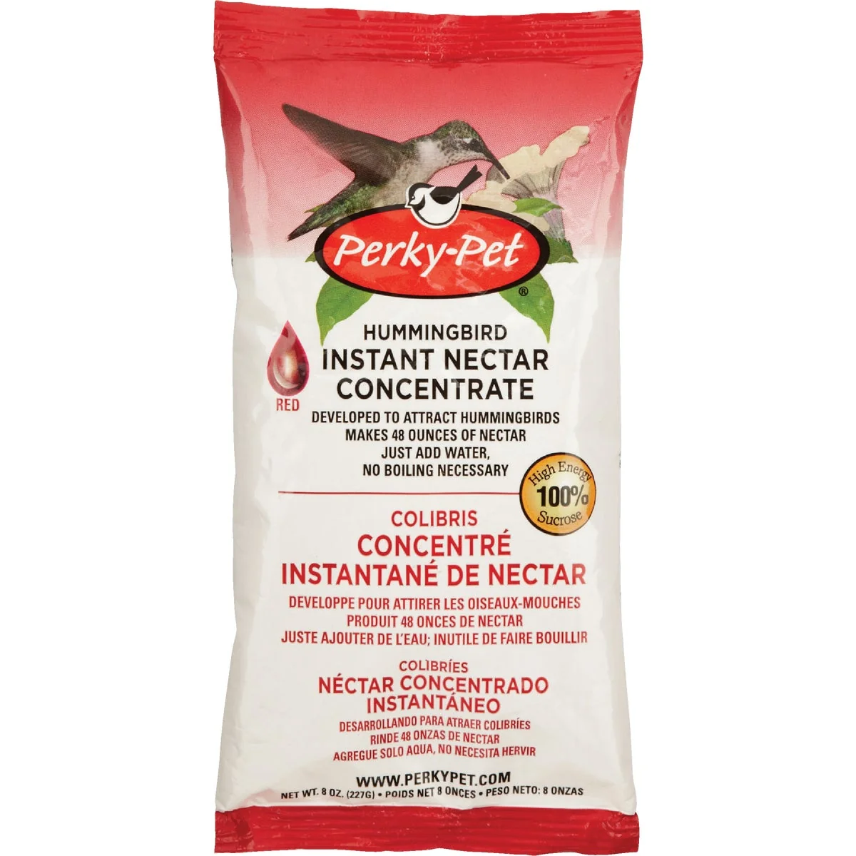 Exclusive Perky-Pet 8 Oz. Red Powder Concentrate Hummingbird Nectar Convenient