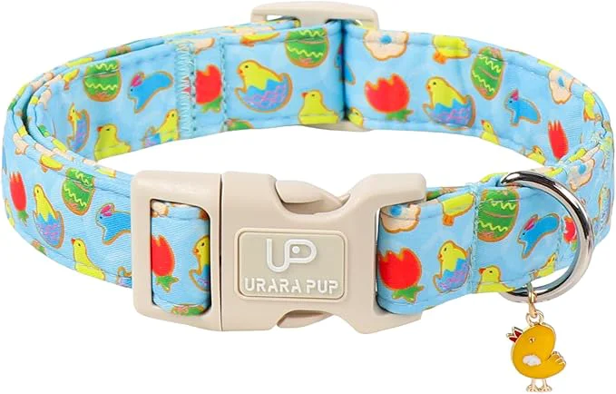 Reusable Easter Day Dog Collar UP URARA PUP Easter Bunny Adjustable Pet Collar Crafted