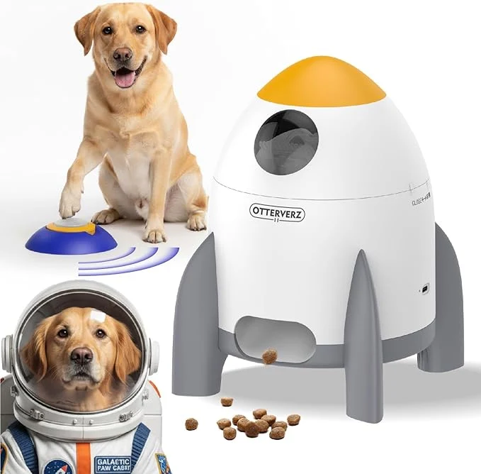 Detailed Interactive Dog Puzzle Feeder Toy Automatic Dogs Treat Dispenser for IQ Training Slow Feeder Dog Food Dispenser with Remote Button Suitable for Indoor or Outdoor Play All Breeds OtterVerz 11About ThisOverview Modern