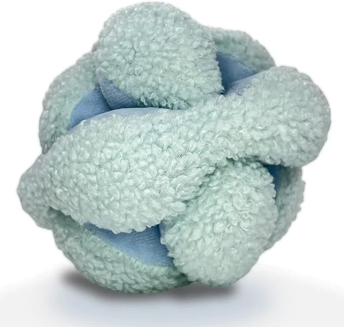 Soft Glory To Dog Blue Snuffle Knot Interactive Dog Toy 4 Puzzle Ball with 8 Squeakers Crinkle – Treat Hiding Enrichment Toy for Puppy Small Breed Dogs – Durable Plush Sensory Play StimulationAbout This Secure