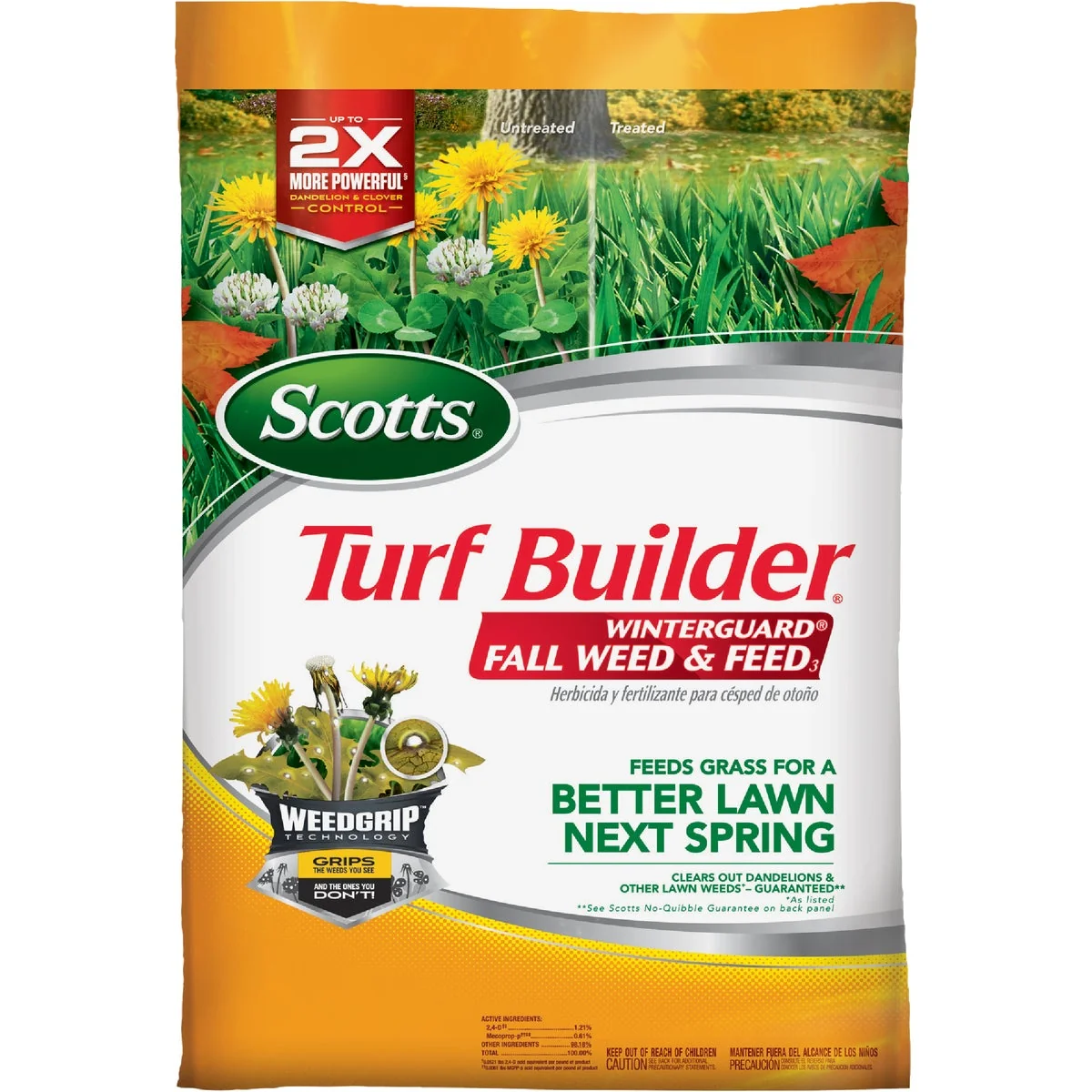 Certified Scotts Turf Builder WinterGuard Weed Feed 44.81 Lb. 15 000 Sq. Ft. 28-0-6 Winterizer Fall Fertilizer Detailed