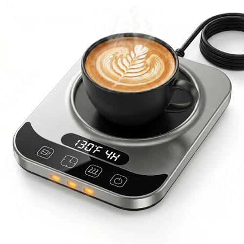 Breathable Smart Coffee Mug Warmer with LED Display Eco-Friendly